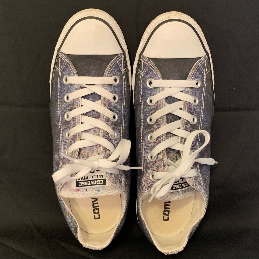 Converse low-top canvas sneaker blue/multi color